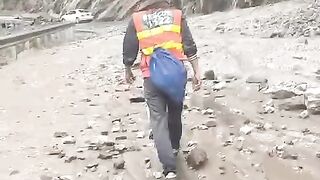 Land sliding in Pakistan
