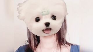 cute girl showing