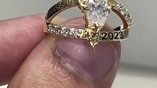 Real Gold & Natural Diamond Custom Graduation Ring by Ijaz Jewelers