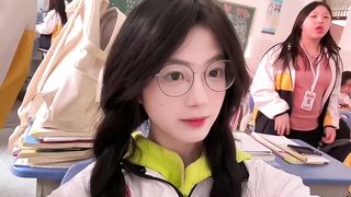 Chinese Schoolgirl: Beauty and Brilliance through Glasses