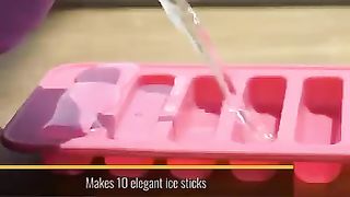 Silicone ice cube tray