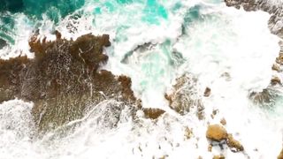 Music with sound and imagery of ocean waves to relax, rest, and relieve stress
