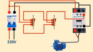 Controlling two motors using a floor switch