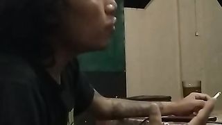 Singing with my brother in the house