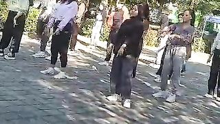 Dancing in the rinjani park