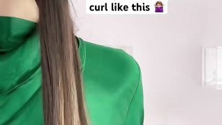 Do this to get the bouncy straightener curl ????