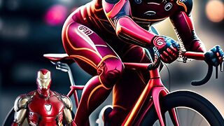 Superhero with bikecycle