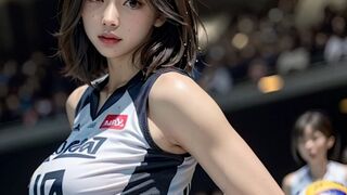 4k AI Lookbook] Volleyball warm-up #aiart #lookbook #beauty