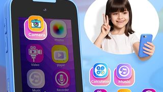 Kids Toy Smartphone, Gifts and Toys for Boys Ages 3-8 Years Old,camera Puzzle Games 8GB SD Card Touchscreen, Birthday, Kids Trip Activities