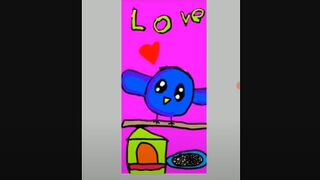 My Drawing : Bird with love - Just for Beginners with#ibispintx #fyp
