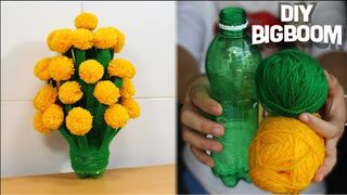 How to make Flower Vase with Wool (Best Idea 2019) | DBB