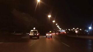 Riyadh Travling Road side View At Night