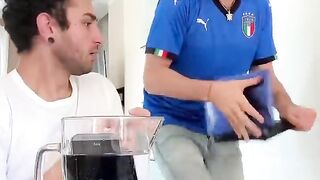 While giving a surprise to a friend,he him got a surprise