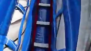 Backyard waterslide