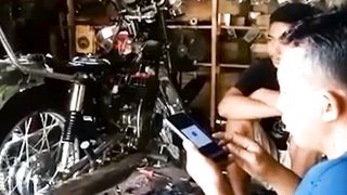 Old Motorcycle But New Technology