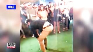 Man Accidentally shot by FBI agent doing back flips