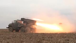 Russian troops fire multiple launch rocket systems in Belarus in military drills