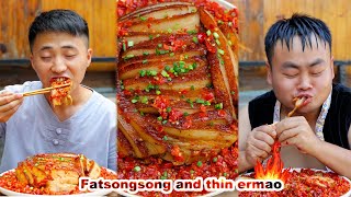 mukbng___buckle____funny_videos subscribe to my channel pliz__pork_belly___mukbangs___fatsongsong_and_thinermao