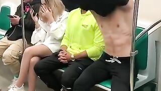 American bodybuilder subway prank VIDEO funny reaction tiktok meme
