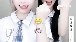 Sisters Emoji Eating Challenge | #asmr #food #shorts