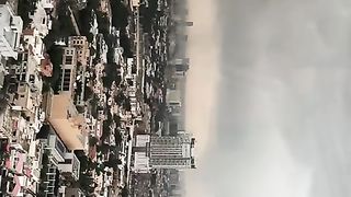 Karachi city of lights during rain