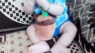 little child playing