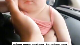 Baby touching