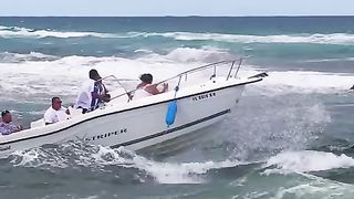 Boat CRASHES into Jetty Rocks