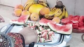Asmr Watermelon cutting relaxation video.