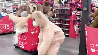 Acting up at Walmart And Lowes in the bear suit Prank