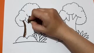 Tutorial cara menggambar dan mewarnai gunung