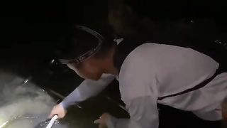 Catching fish and cooking the fish