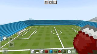 Game Minecraft membuat stadion sepakbola