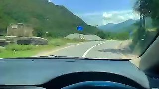 Driving on beautiful road of Kashmir ❣️