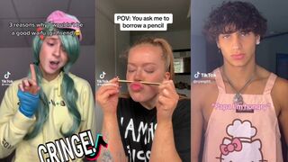 12 minutes of Reacting to cringe POVs tik tok compilation 2