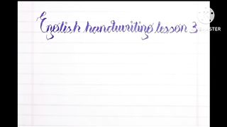 English calligraphy lesson 3 | English handwriting with cut marker |  How to use cut marker