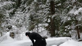 deep snow camping
