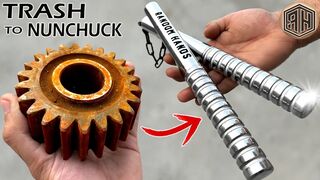 Forging Nunchuck out of rusted Gears