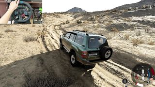 BeamNG Drive - Toyota Land Cruiser 100 - OFF ROAD | Logitech g29 gameplay