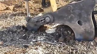 Play a game using an excavator.