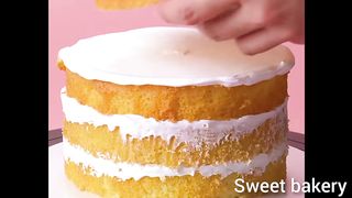 Rainbow cake / Easy colourful cake hacks / Recipe by sweet bakery