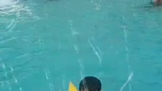 Swimming with duck #viral