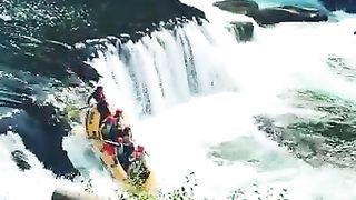 A Boat Ride in Waterfall.