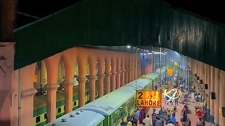 Lahor station  view  green line train