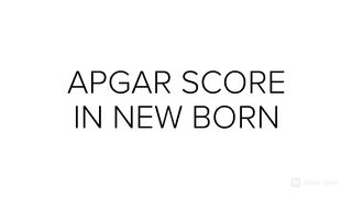 APGAR SCORE