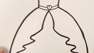 Easy drawing/how to draw dress