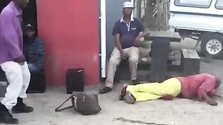 South African old man knock out