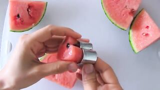 Watermelon Raindrop Jelly Cake Recipe【1 Minute Cooking