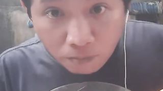 Asmr Raw rice eating