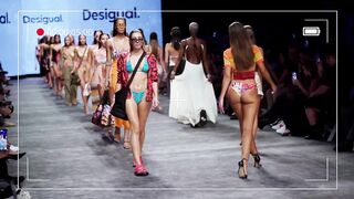 DESIGUAL Full Show _ Miami Swim Week 2023 Beautiful female model shows beautiful body shape